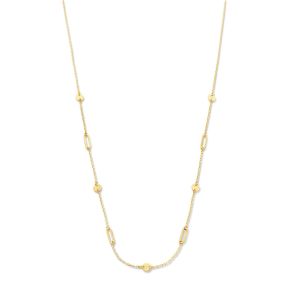 Gouden collier rondje/paperclip 45cm  JKN22254