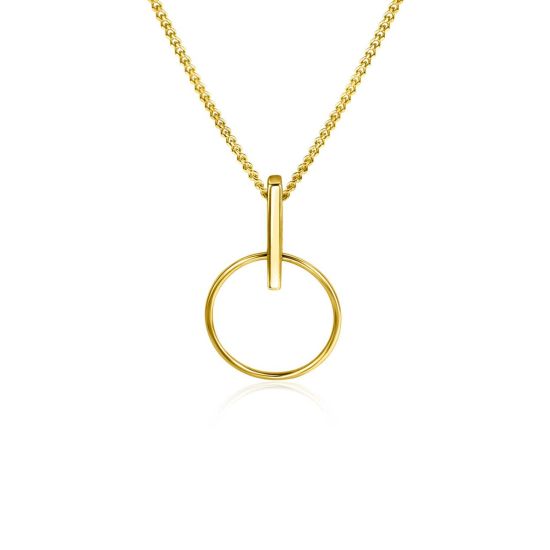 Gouden hanger circle ZGH404 