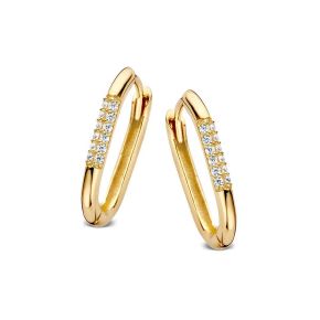 Gouden oorringen zirkonia OE127461
