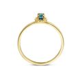 Gouden ring london blauwtopaas mt 56 1227YLB/56