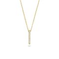 Gouden collier staafje zirkonia 3133YZI