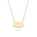 Gouden collier plaatje ovaal 3134YGO