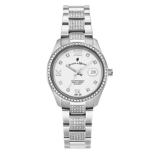 JdM horloge dames staal zirk  JWL01901