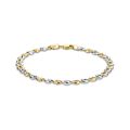 Gouden bicolor armband 4,5 mm 19cm 4208884