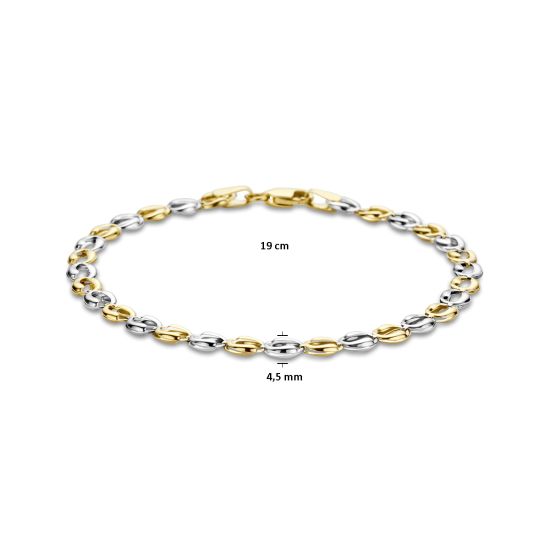 Gouden bicolor armband 4,5 mm 19cm 4208884