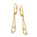 Gouden oorhangers zirkonia OB127546