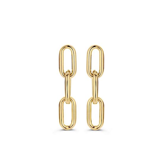 Gouden oorstekers paperclip OR107604