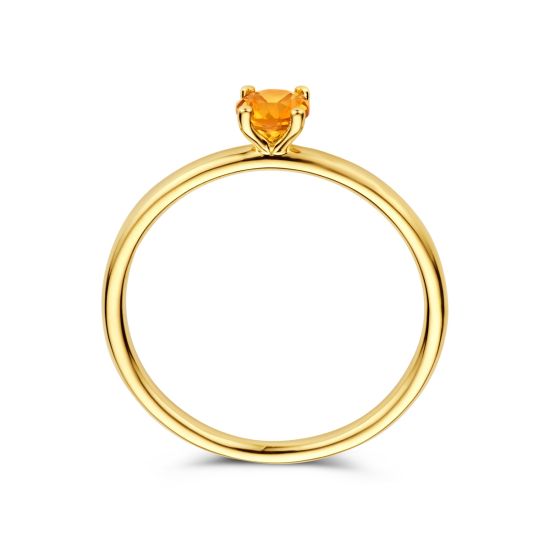 Gouden ring citrien 4mm mt17 4027533