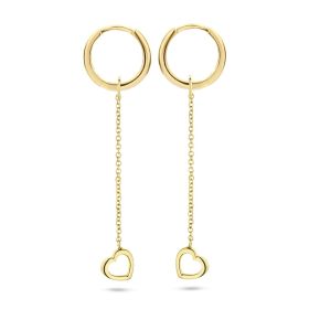 Blush gouden oorbelbedels hart 9084YGO