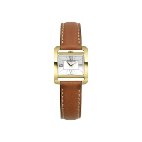 MH horloge dames staal/geel/leer 17137P08GD