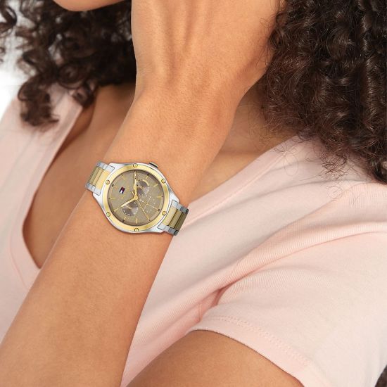 TH horloge dames staal/geel TH1782658