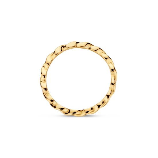 Gouden ring schakel  1245YGO/54