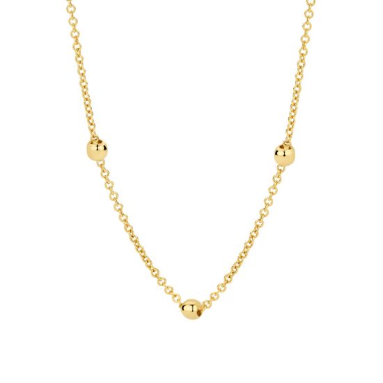 Gouden collier bolletjes 3145YGO