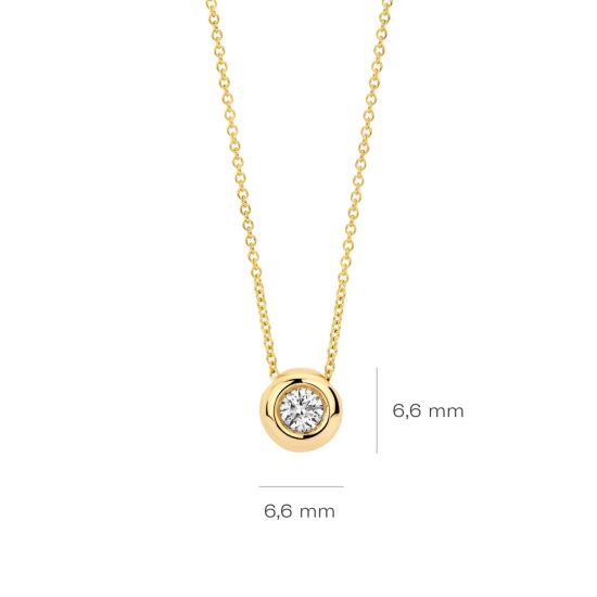 Gouden collier LG 0.15 42cm