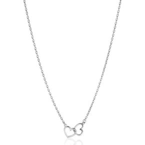 Zilveren collier 2xhartje ZIC2513
