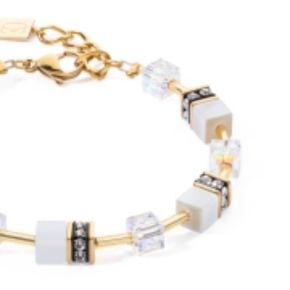 CdL armband wit/geel/staal 2810/30-1416