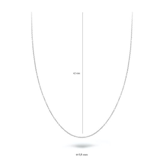 Wirgouden collier anker 3058WGO/42