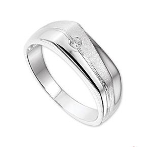 Zilveren ring mat/glans zirkonia 1018603