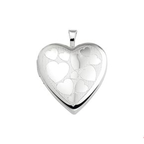 Zilveren hanger medaillon hart 1320623