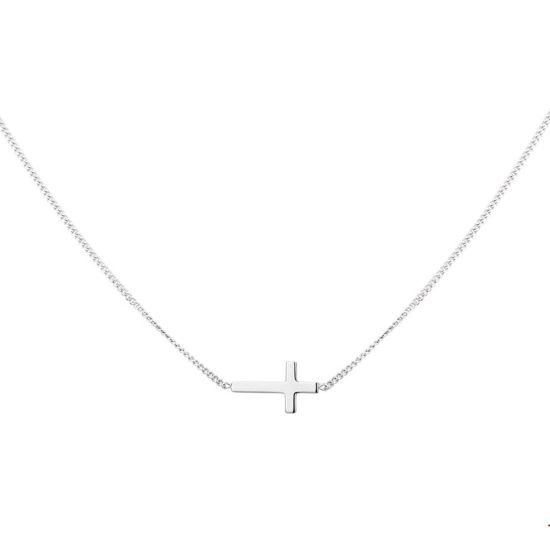 Collier met stenen kruisje dames