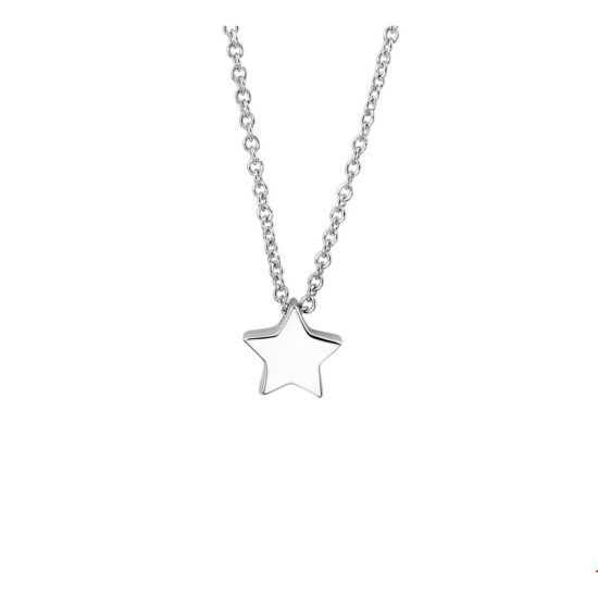 Zilver gerhodineerde collier